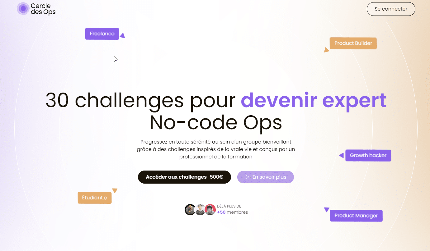 Page d'accueil du cercle des ops